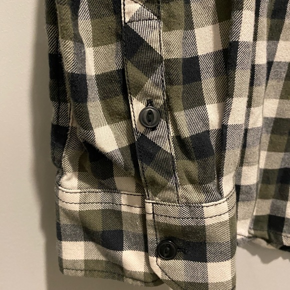 VANS Cotton Flannel Classic Plaid in Olive/Black/Grey/Cream - Mens L Tailored - Picture 5 of 6